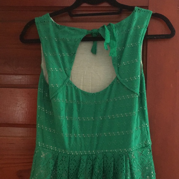 Anthropologie Green Eyelet Dress - Picture 3 of 6